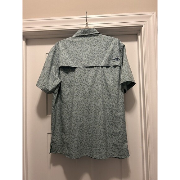 Reel Life Fishing Vented Shirt Mens Size Medium Blue Outdoor Camping Casual Dri - Picture 5 of 6